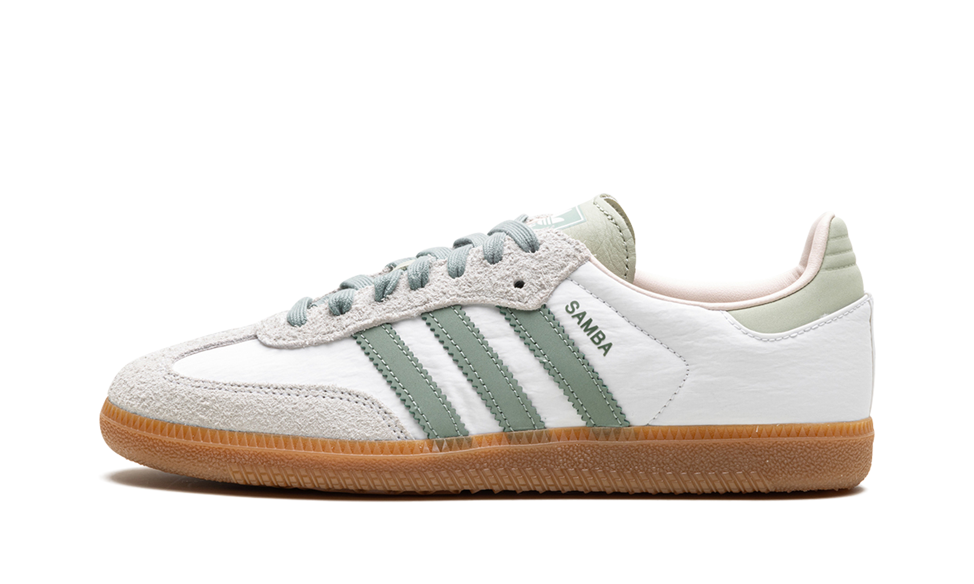 Adidas Samba OG Cloud White Silver Green 4