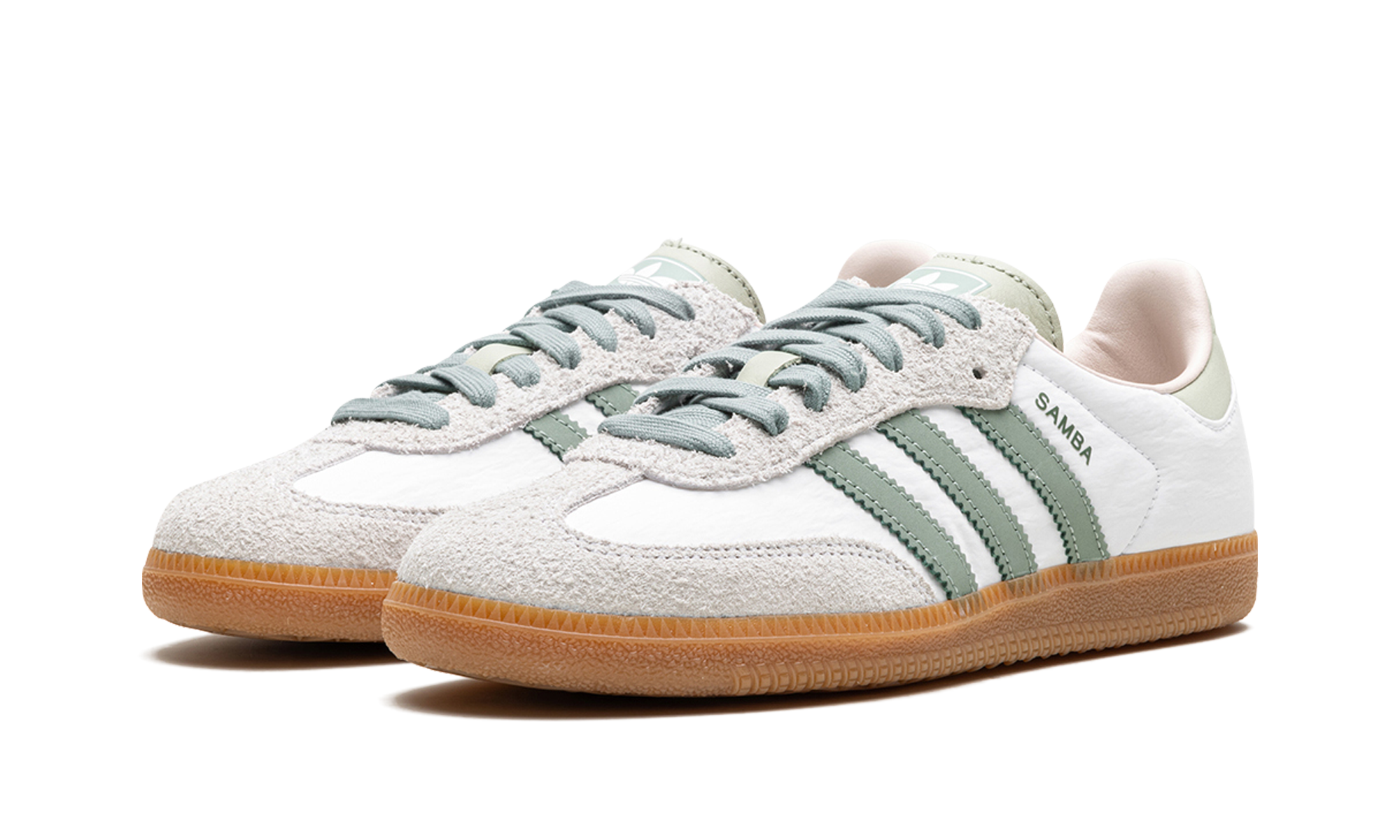Adidas Samba OG Cloud White Silver Green 6