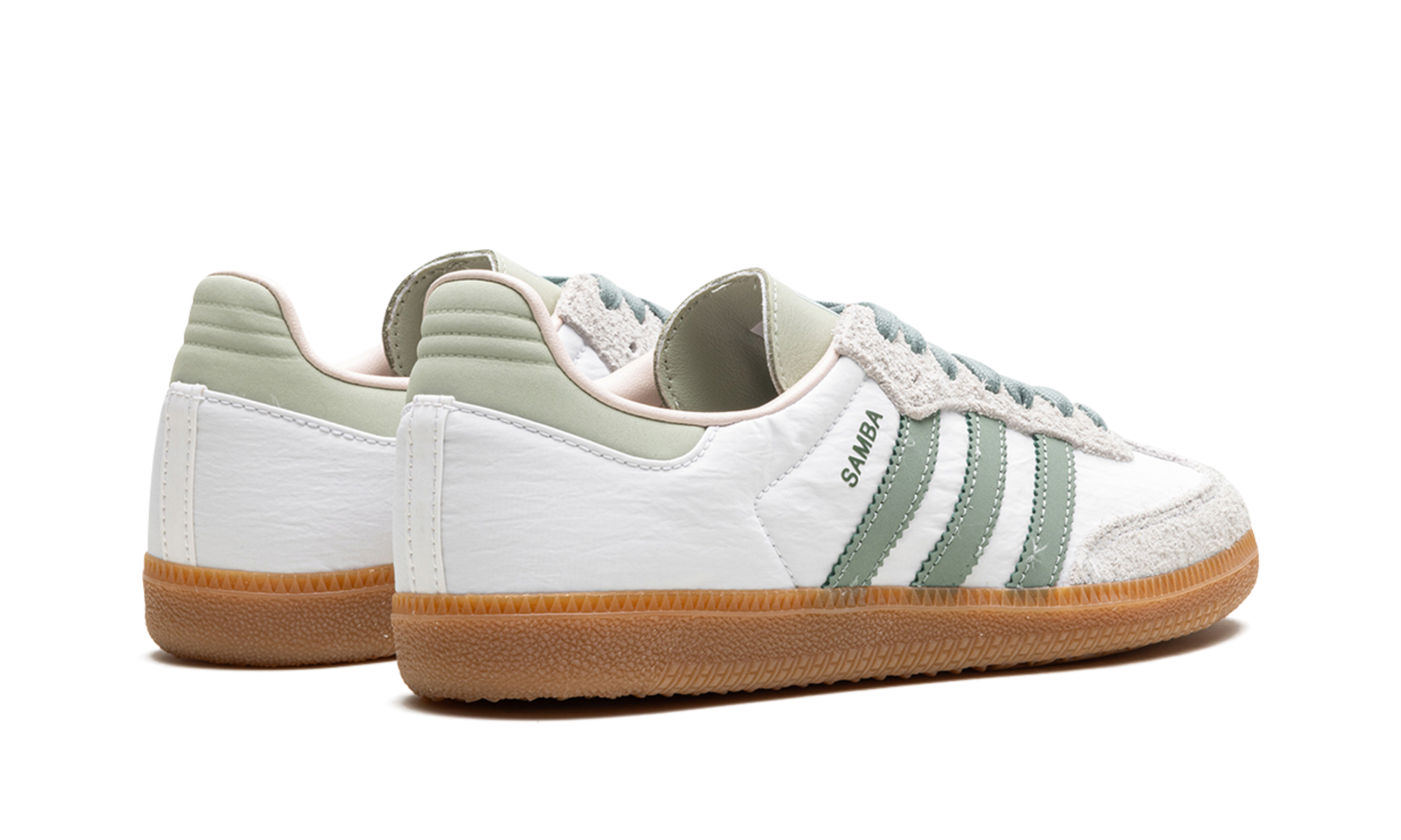 Adidas Samba OG Cloud White Silver Green 7