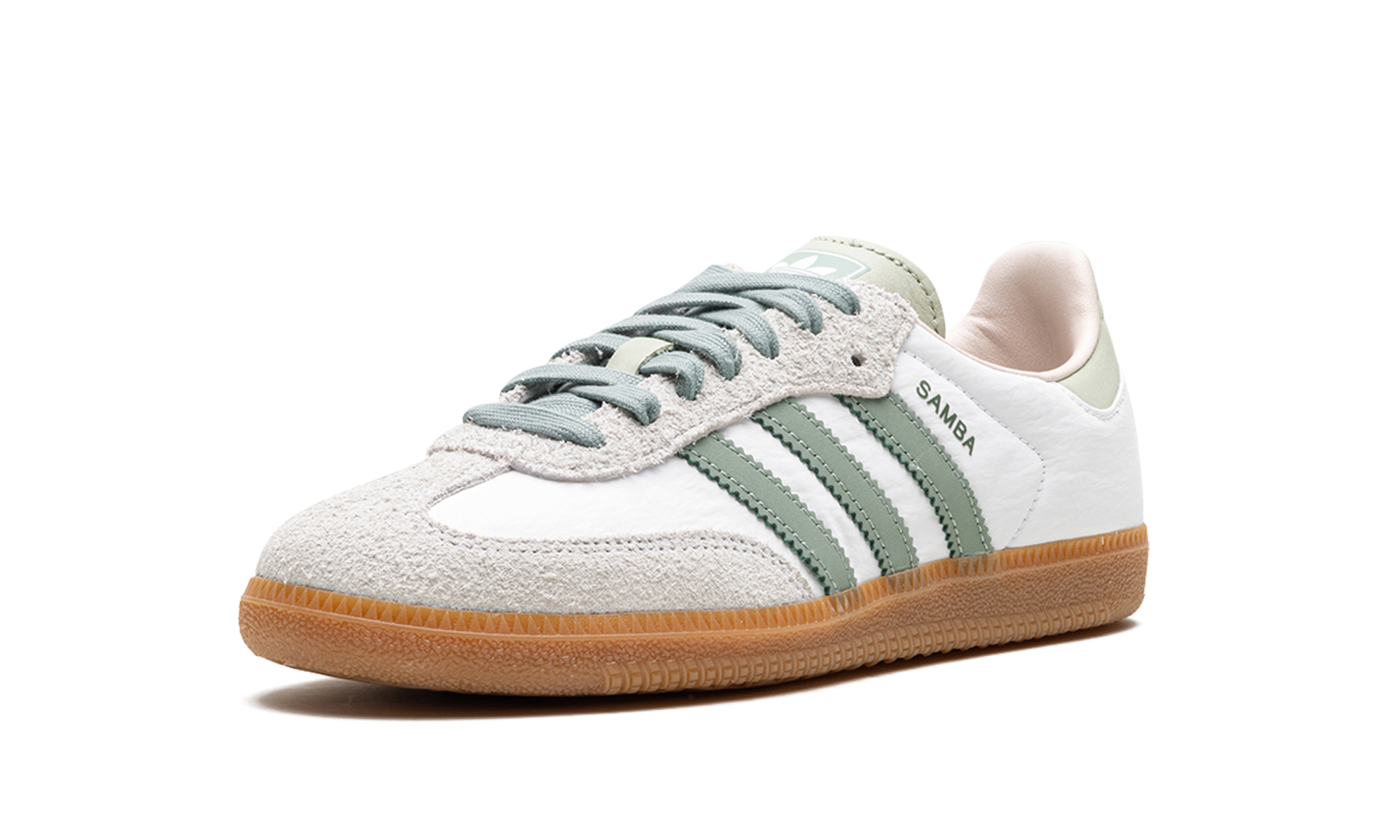 Adidas Samba OG Cloud White Silver Green 8