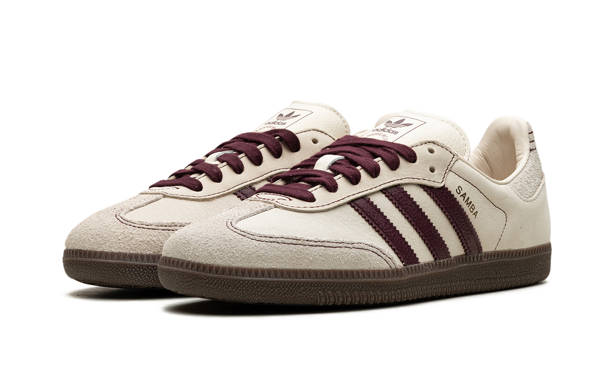 Adidas Samba OG Wonder White Maroon (W) 3