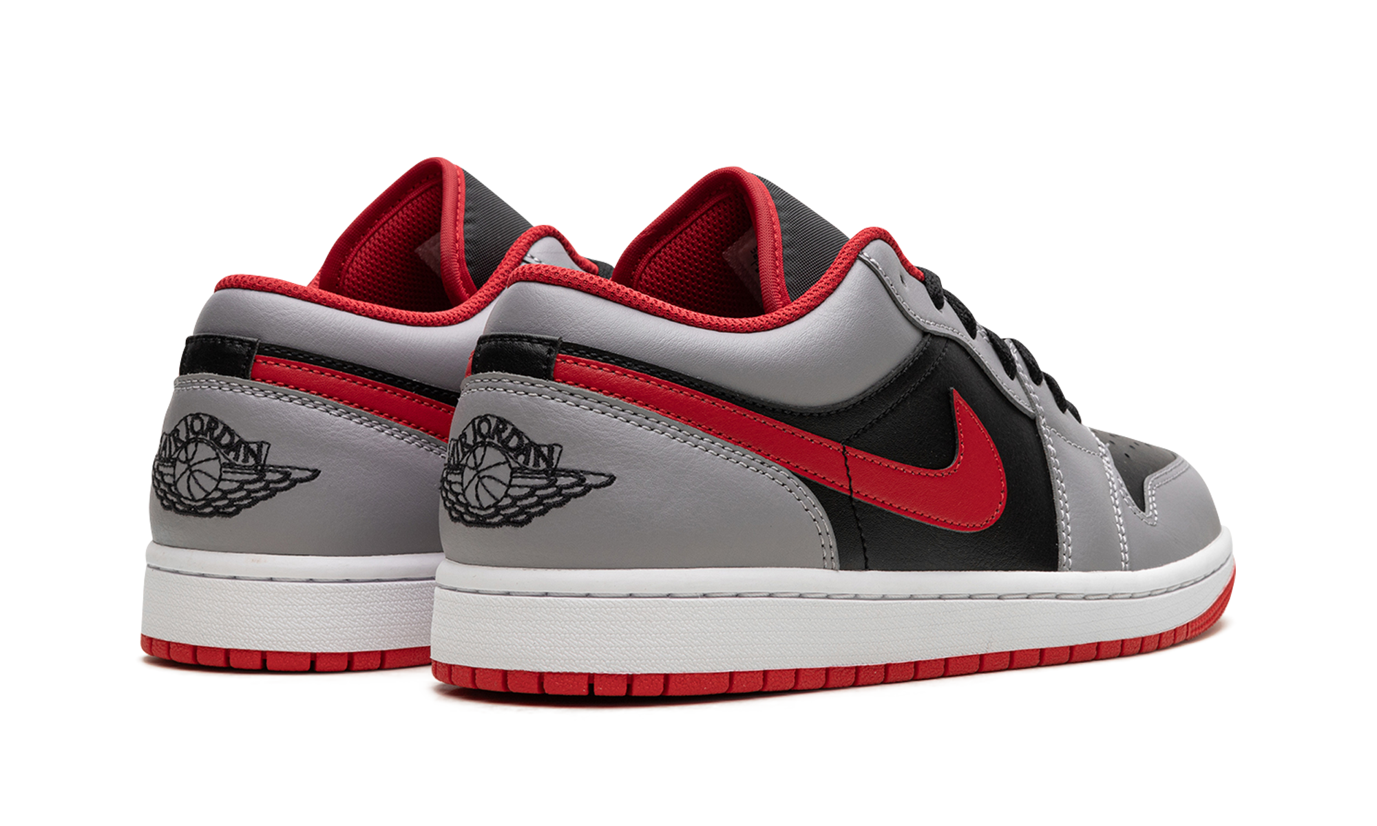 Air Jordan 1 Low Black Light Smoke Grey Gym Red 4