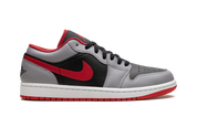 Air Jordan 1 Low Black Light Smoke Grey Gym Red 7
