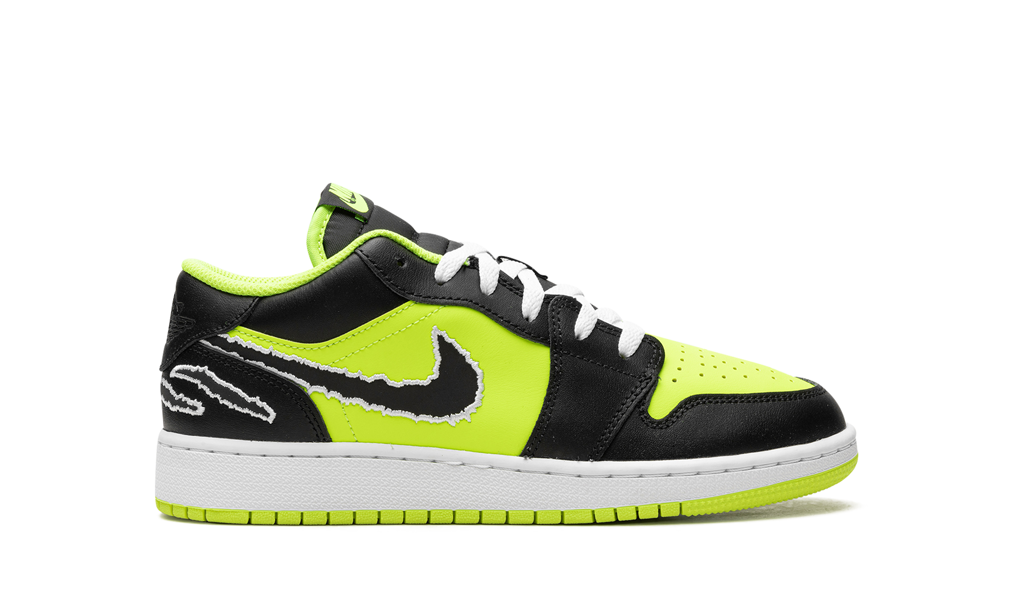 Air Jordan 1 Low SE Black Cat Volt (GS) 7