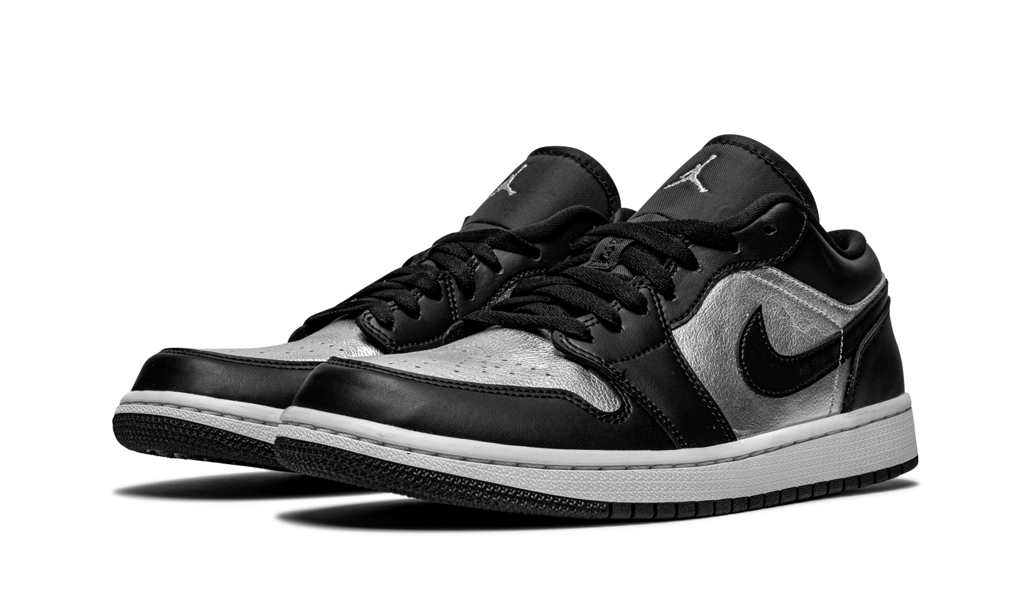 Air Jordan 1 Low Se Black Metallic Silver
