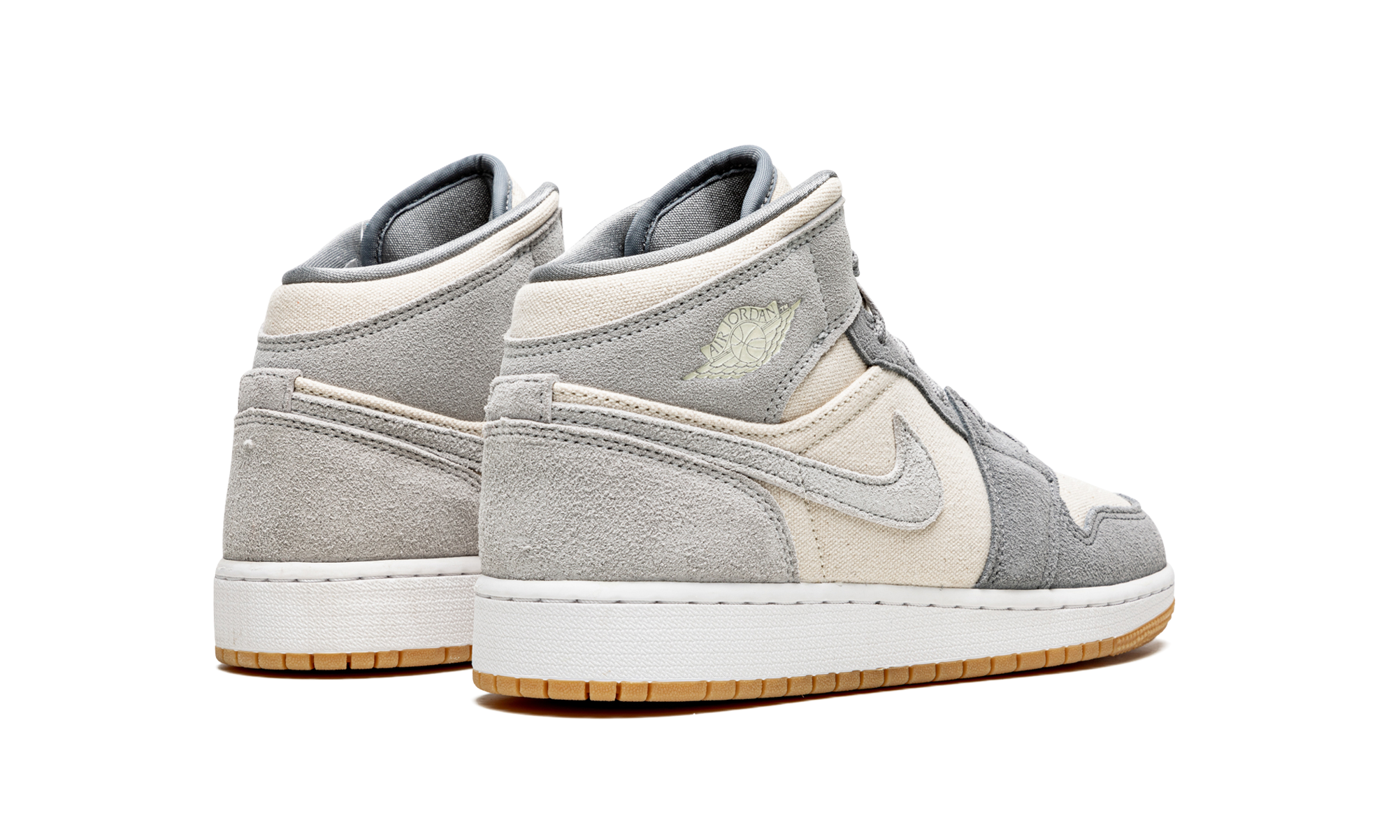 Air Jordan 1 Mid Beige Grey Suede (GS) 4
