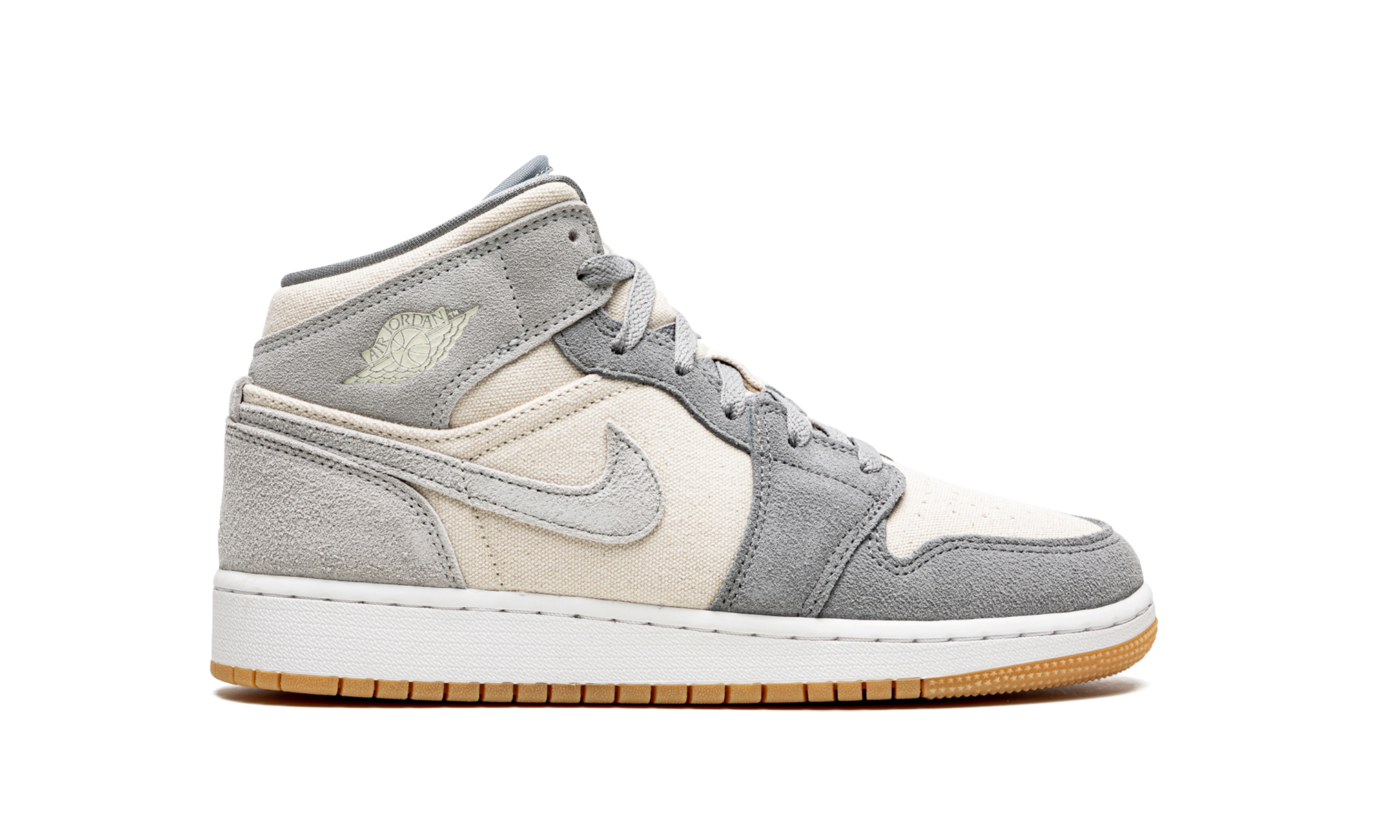 Air Jordan 1 Mid Beige Grey Suede (GS) 7