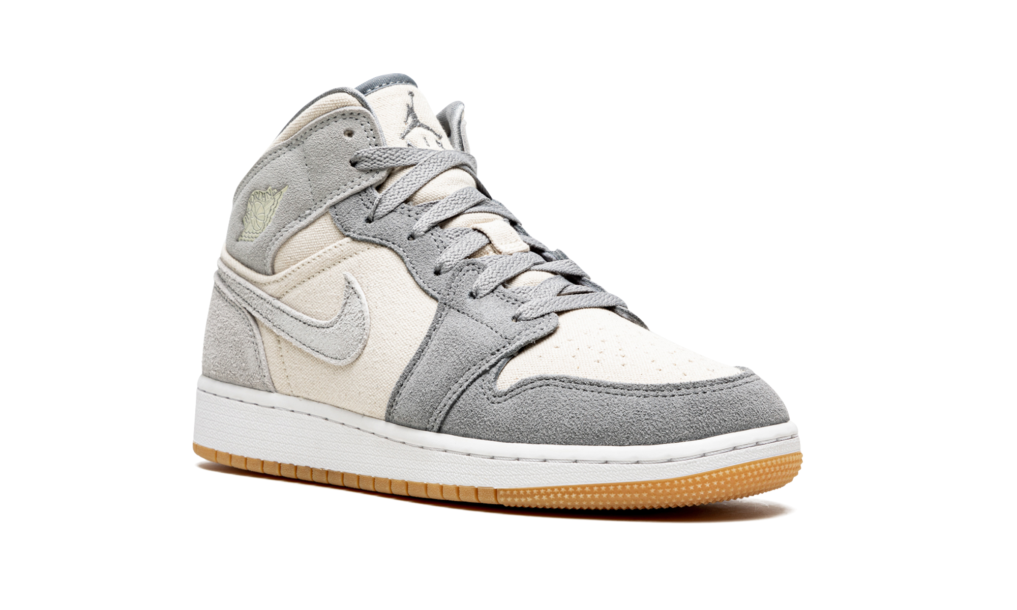Air Jordan 1 Mid Beige Grey Suede (GS) 8