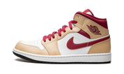 Air Jordan 1 Mid Beige White Red 1