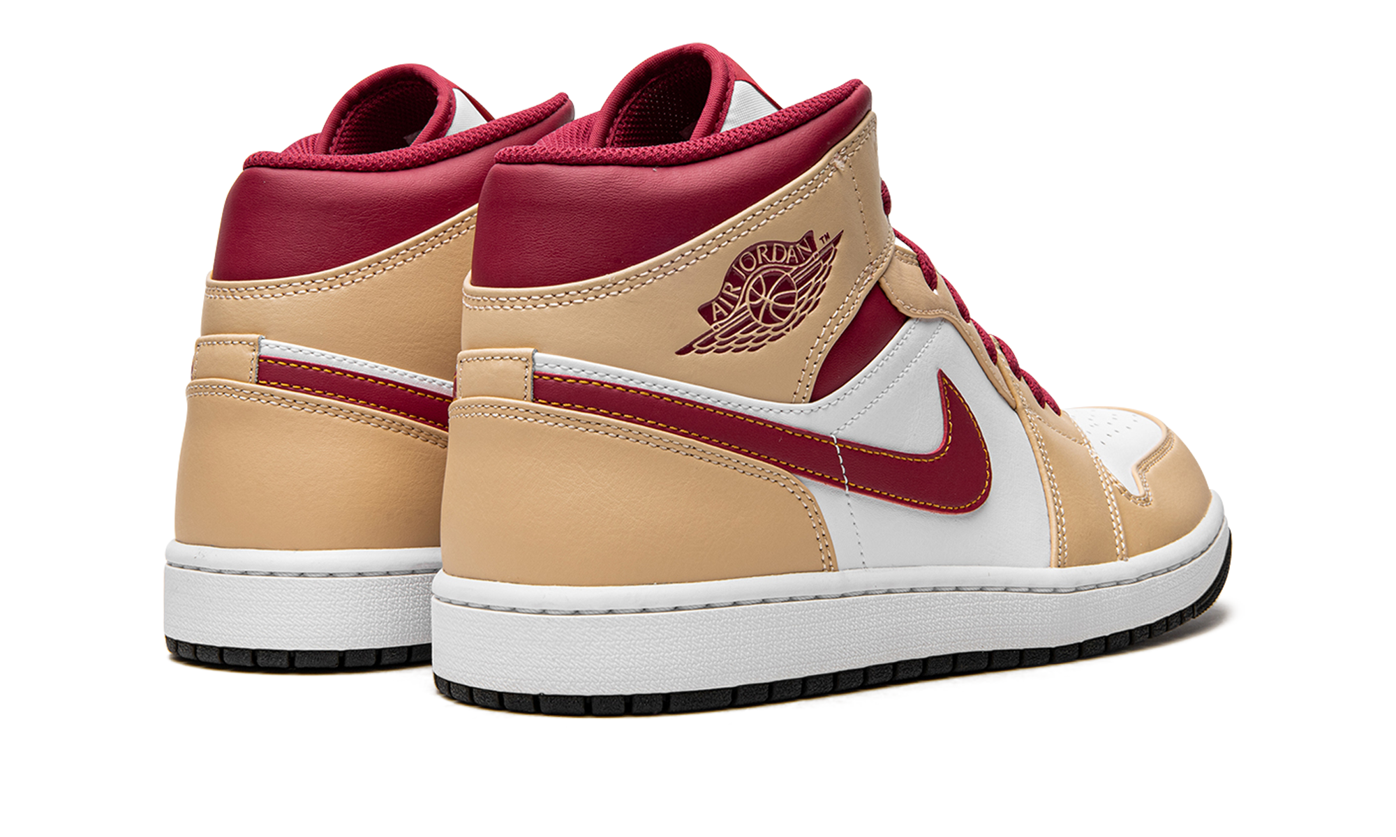 Air Jordan 1 Mid Beige White Red 4