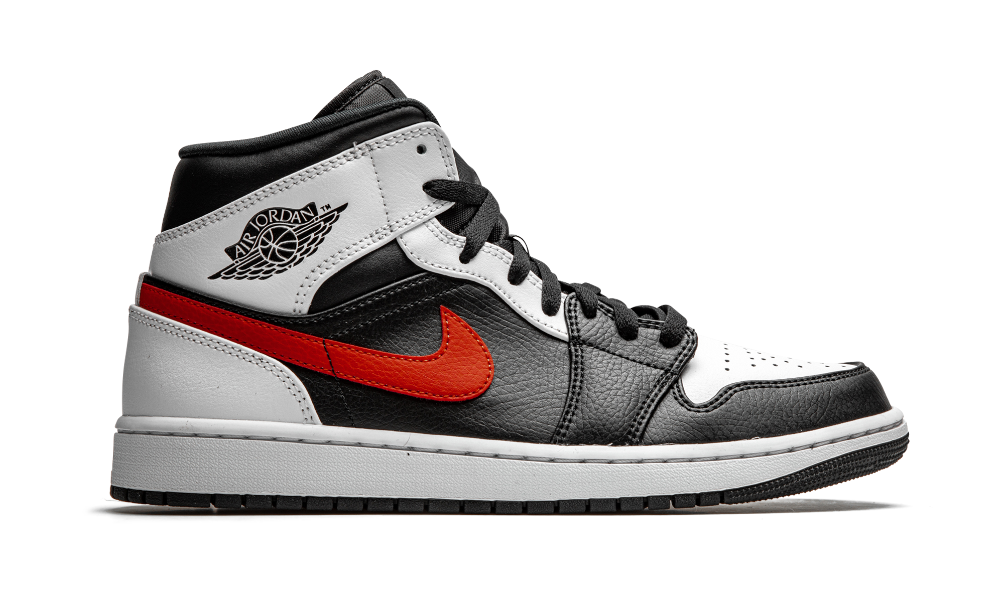 Air Jordan 1 Mid Black Chile Red White