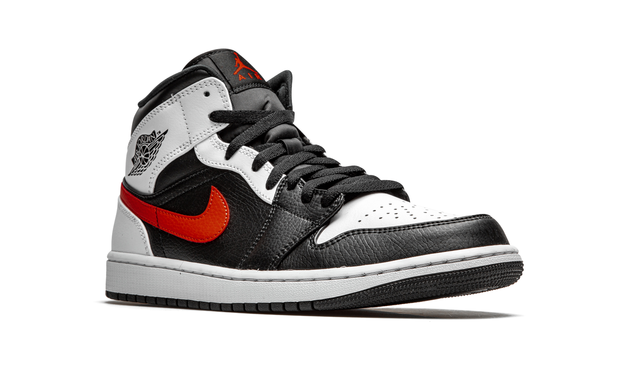 Air Jordan 1 Mid Black Chile Red White