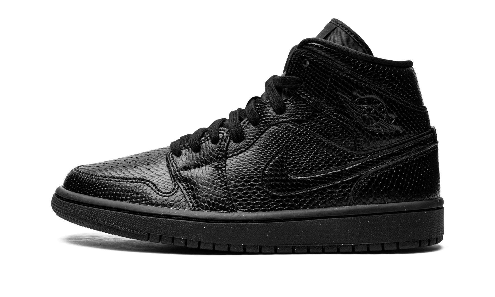 Air Jordan 1 Mid Black Snakeskin (W) 2