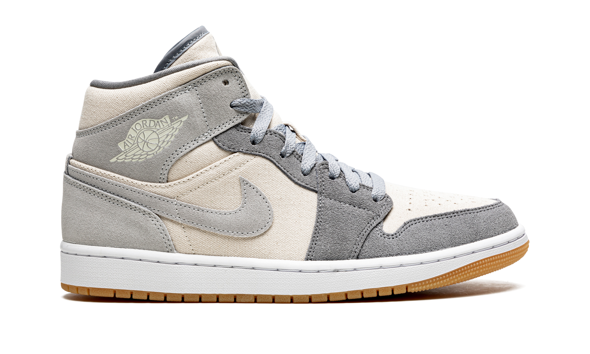Air Jordan 1 Mid Coconut Milk Particle Gray