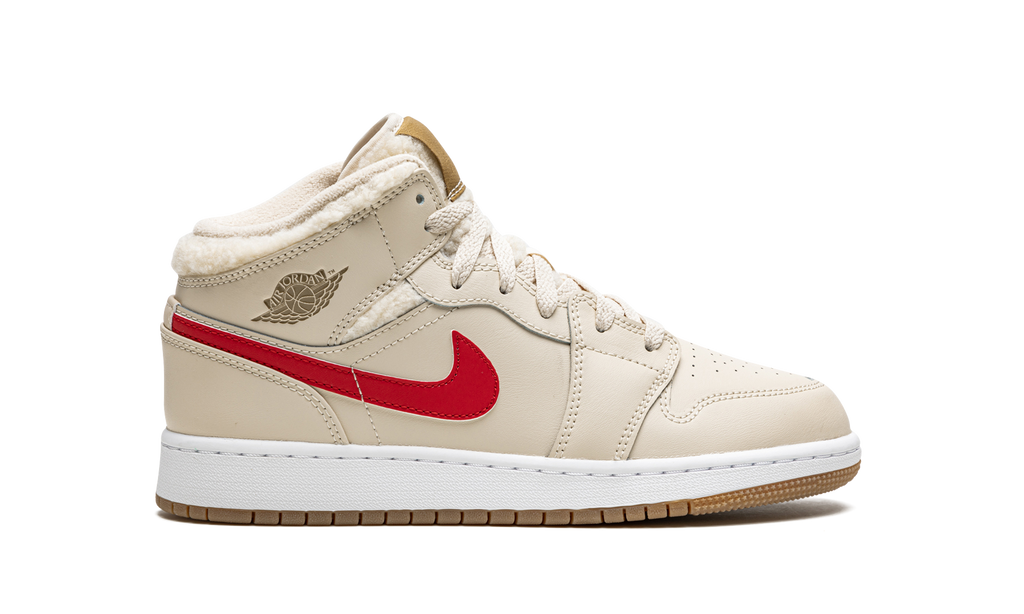 Air Jordan 1 Mid Fleece Pearl White (GS) 7