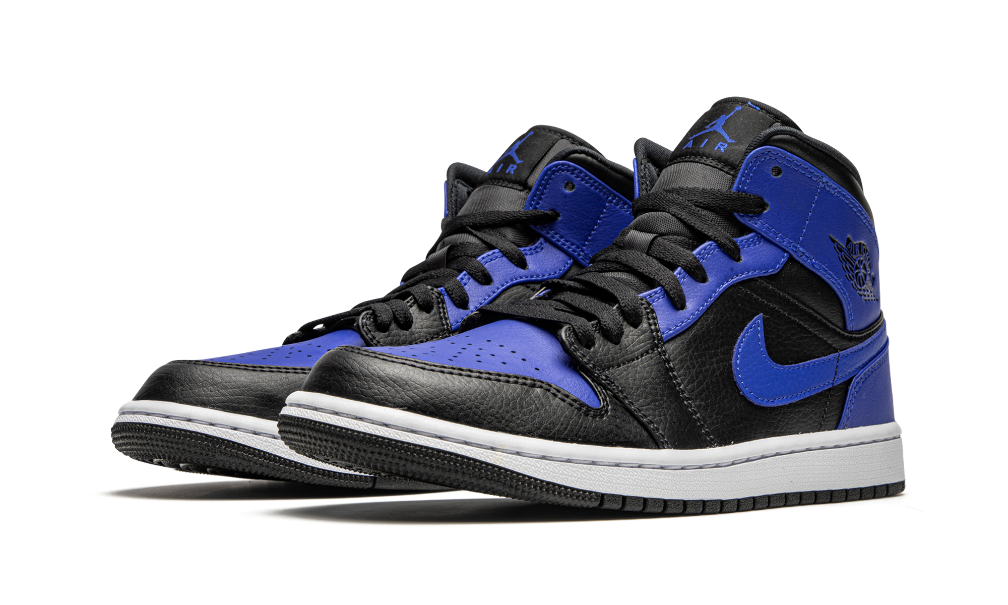 Air Jordan 1 Mid Hyper Royal Tumbled Leather