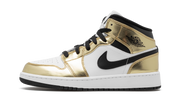 Air Jordan 1 Mid Metallic Gold Black White (GS) 1