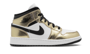 Air Jordan 1 Mid Metallic Gold Black White (GS) 7