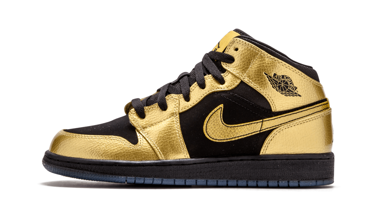Air Jordan 1 Mid Metallic Gold Coin Black (GS) 1