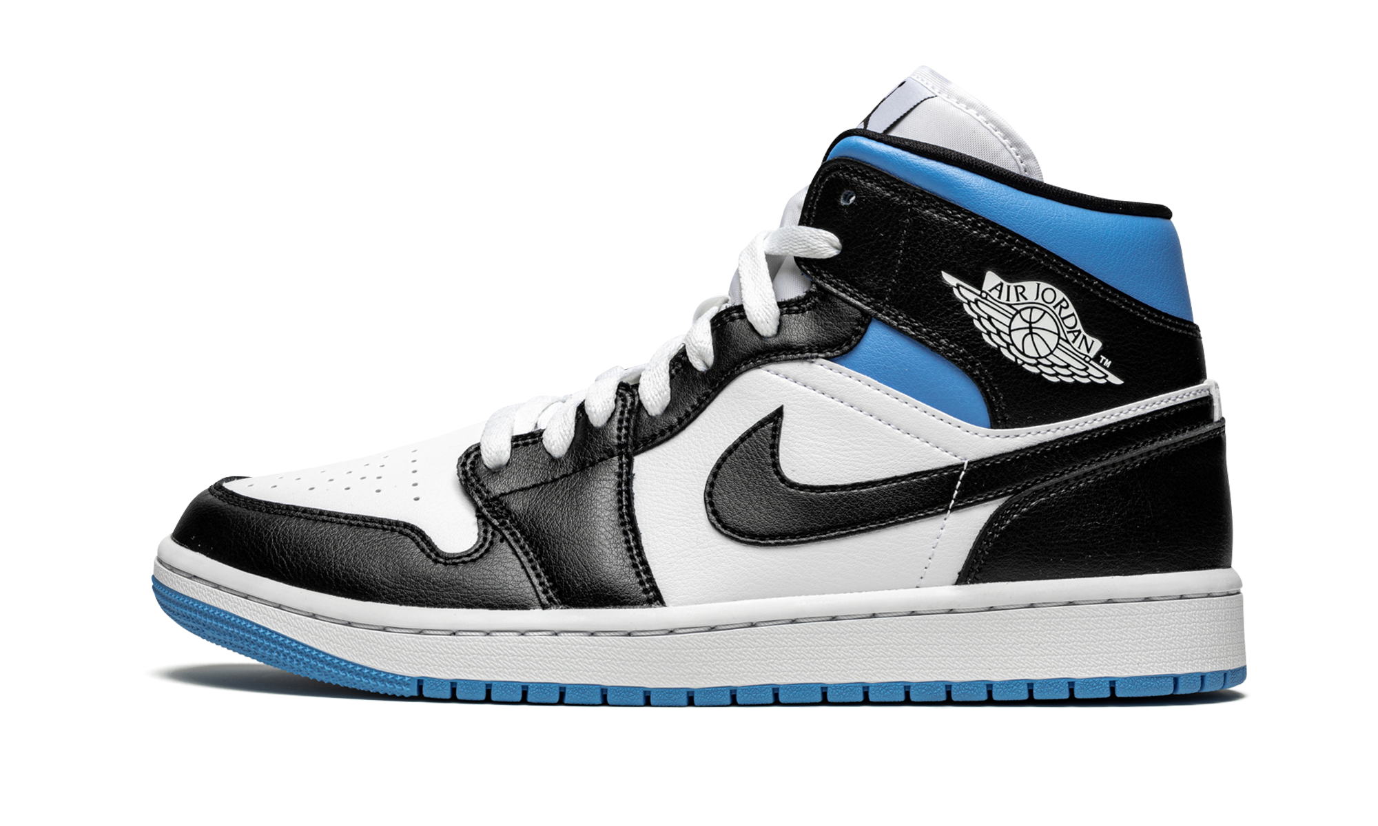 Air Jordan 1 Mid Royal Black and Blue (W) 1