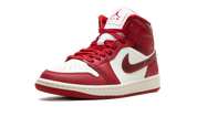 Air Jordan 1 Mid SE Red Cracked Leather (W) 5