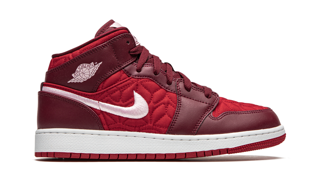 Air Jordan 1 Mid SE Red Quilt (GS) 7