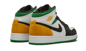 Air Jordan 1 Mid Se White Laser Orange Lucky Green