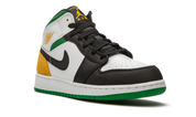Air Jordan 1 Mid Se White Laser Orange Lucky Green