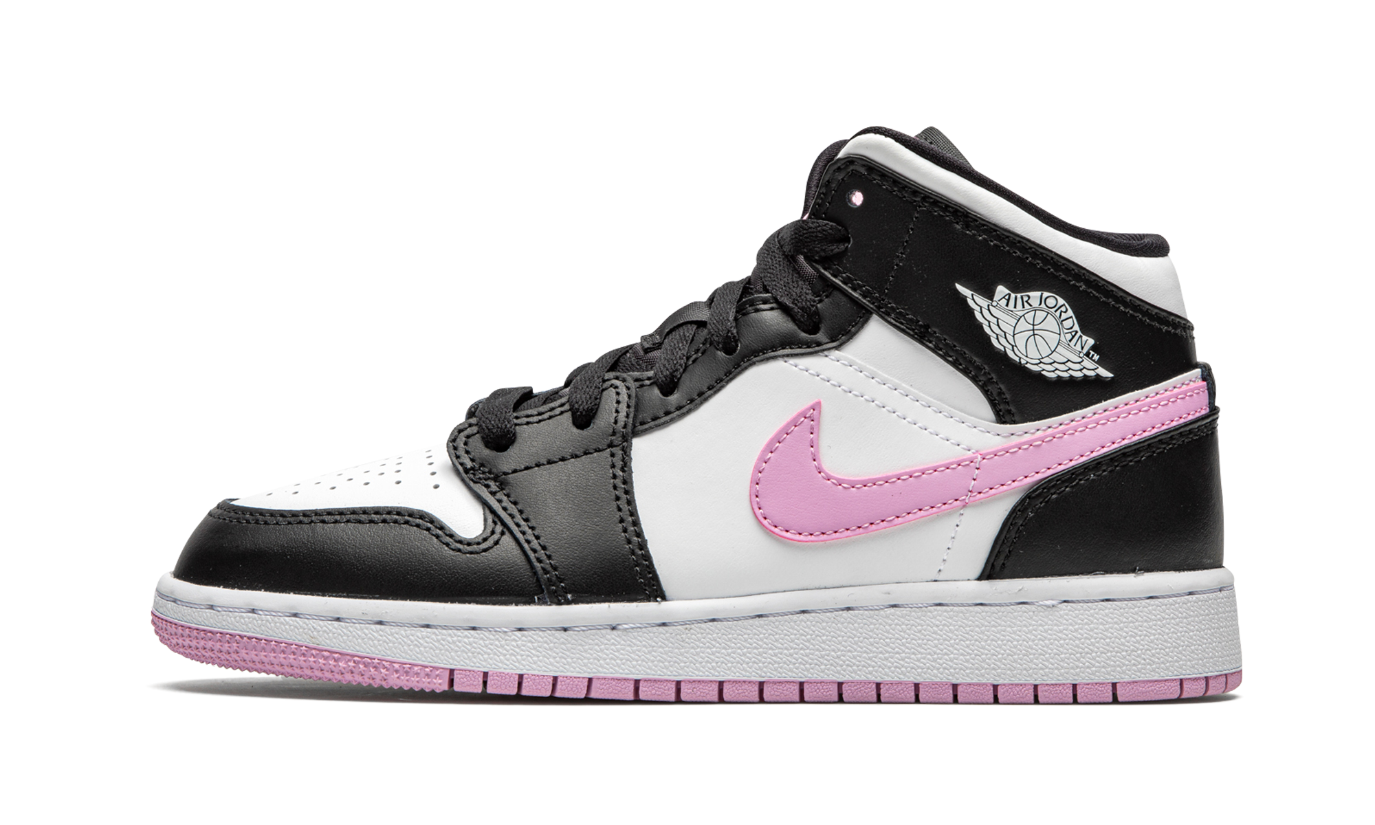 Air Jordan 1 Mid White Black Light Arctic Pink