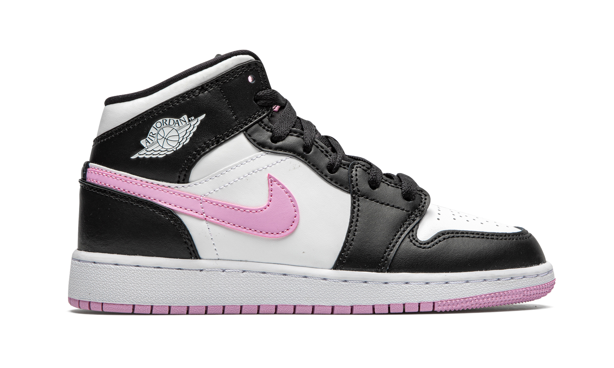 Air Jordan 1 Mid White Black Light Arctic Pink