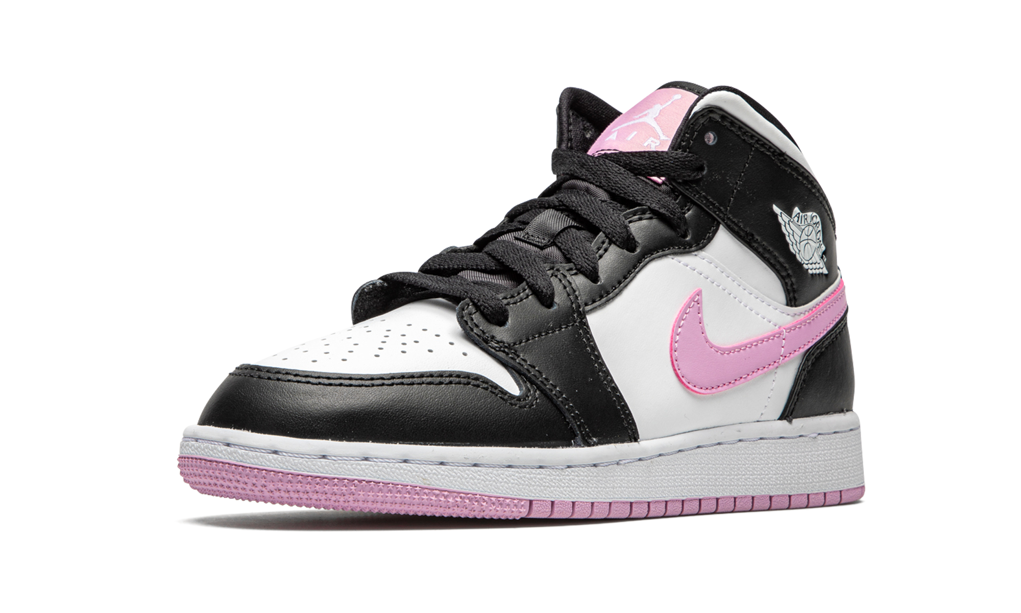 Air Jordan 1 Mid White Black Light Arctic Pink