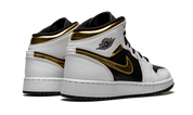 Air Jordan 1 Mid White Gold Black (GS) 4