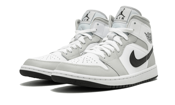 Air Jordan 1 Mid White Light Smoke Gray