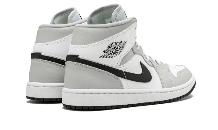 Air Jordan 1 Mid White Light Smoke Gray