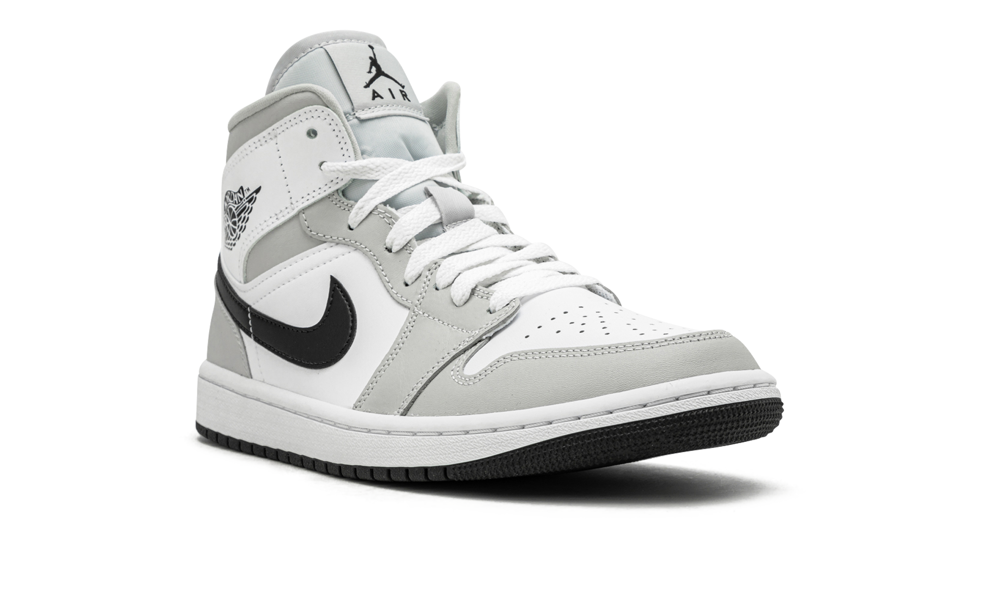 Air Jordan 1 Mid White Light Smoke Gray