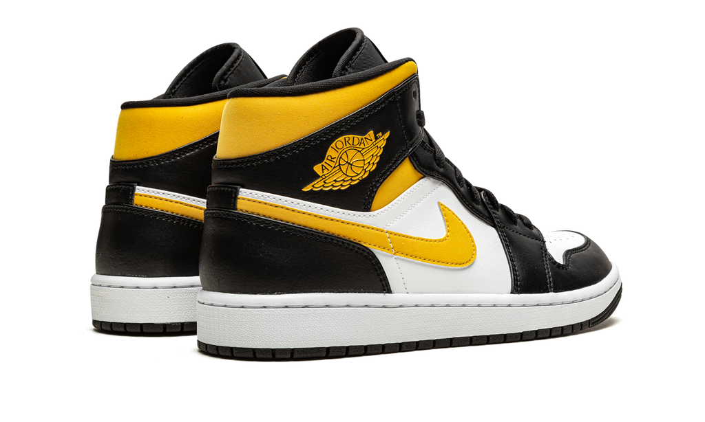 Air Jordan 1 Mid White Pollen Black 4