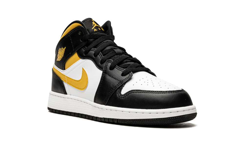 Air Jordan 1 Mid White Pollen Black (GS) 8