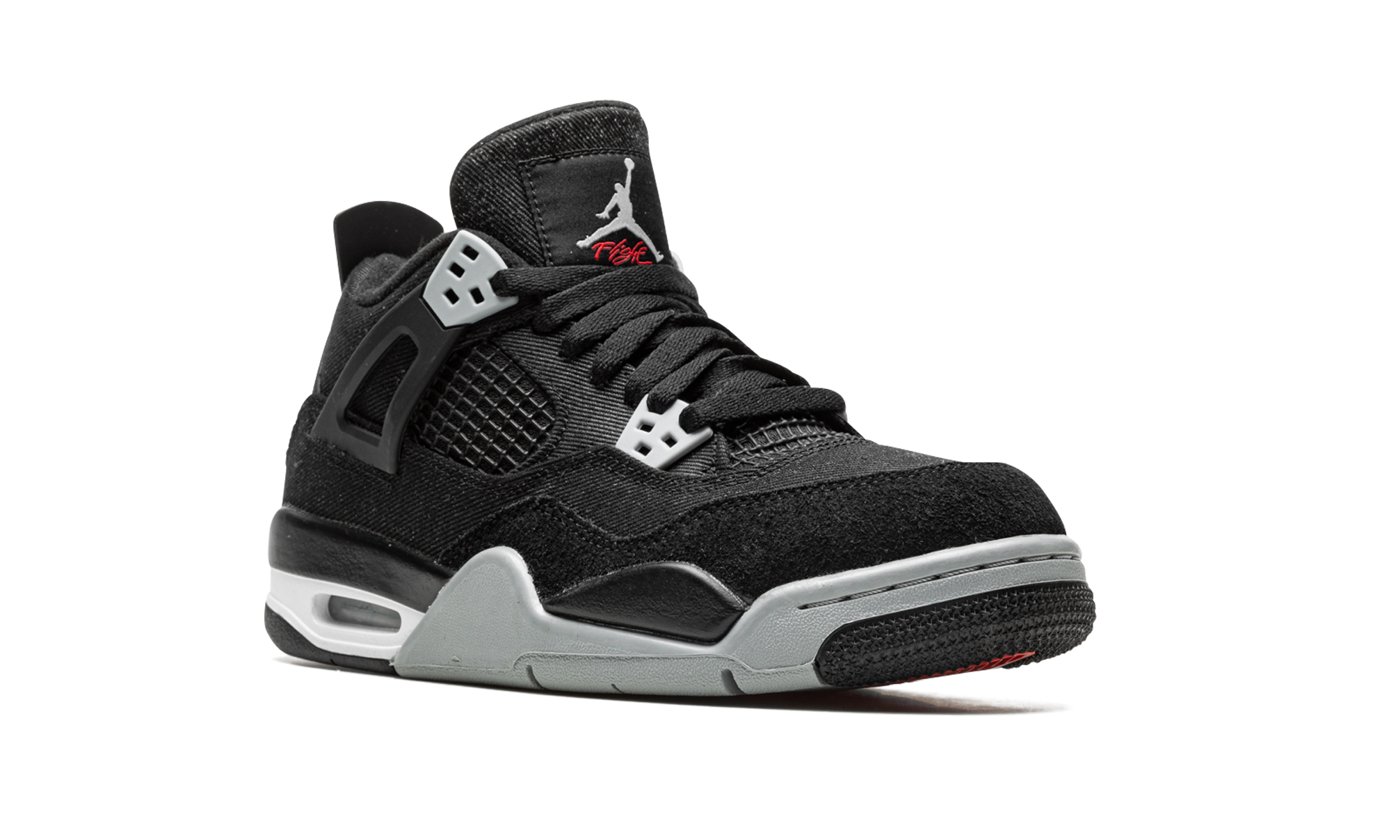 Air Jordan 4 Retro Black Canvas (GS) 2