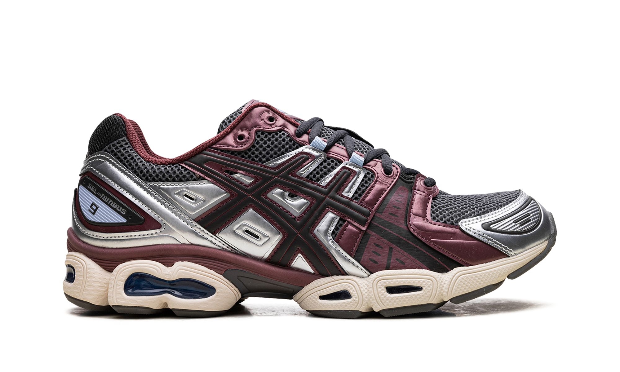 ASICS Gel-Nimbus 9 Truffle Grey Dark Cherry 7
