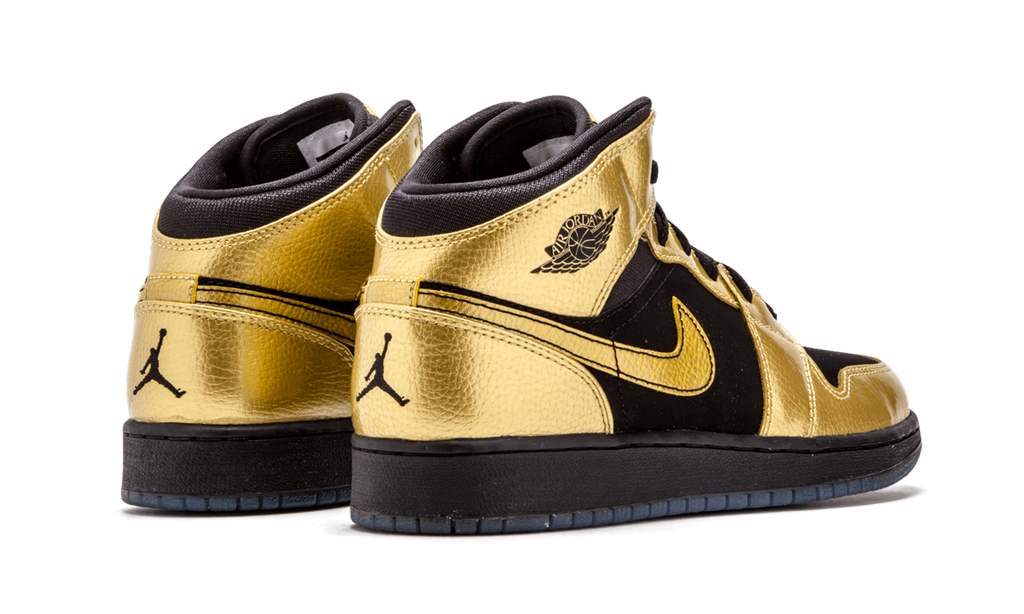 Air Jordan 1 Mid Metallic Gold Coin Black (GS)