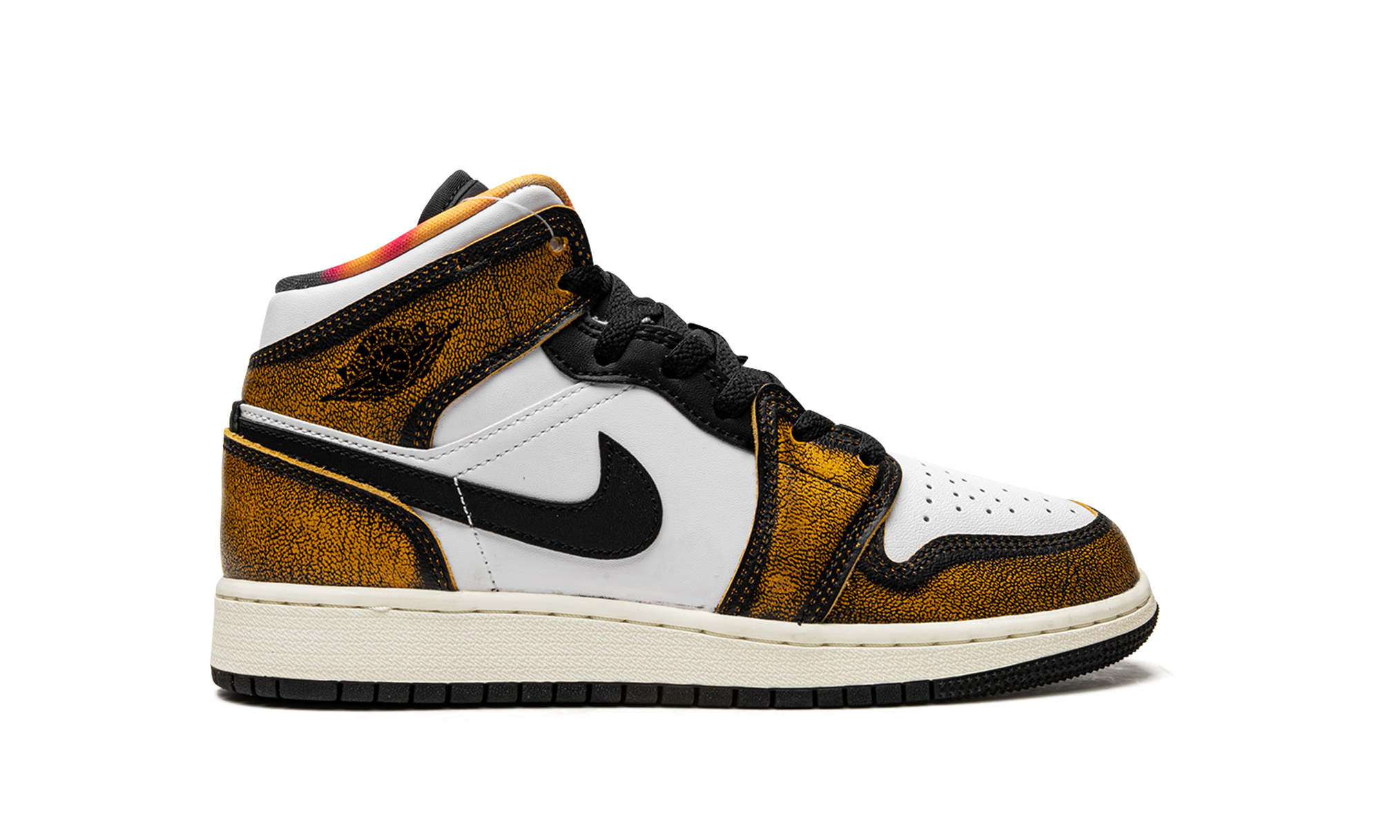 Jordan 1 Mid SE Orange Wear Away (GS) 7
