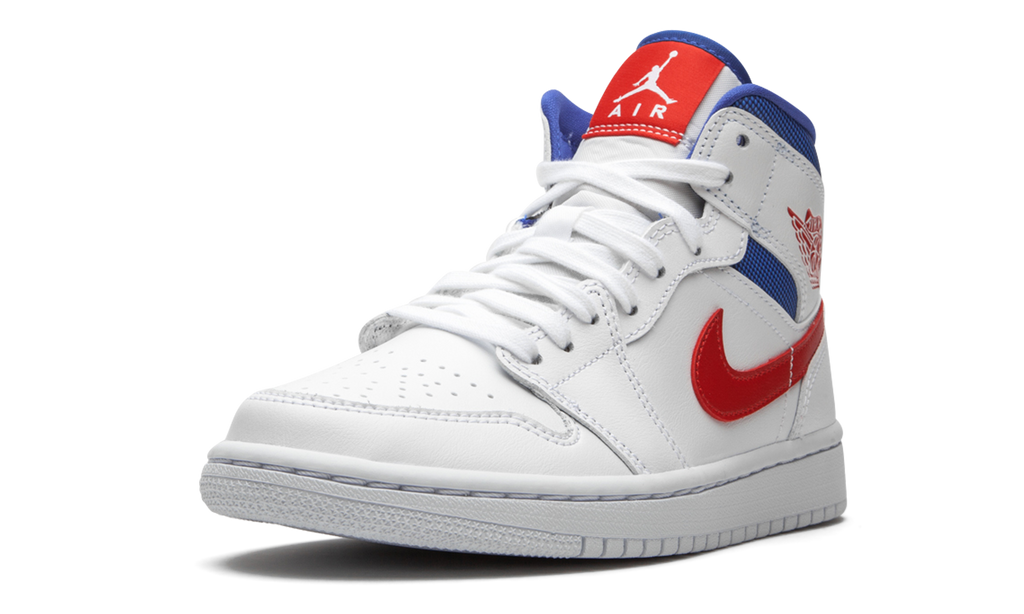 Jordan 1 Mid White Red Royal (W) 5
