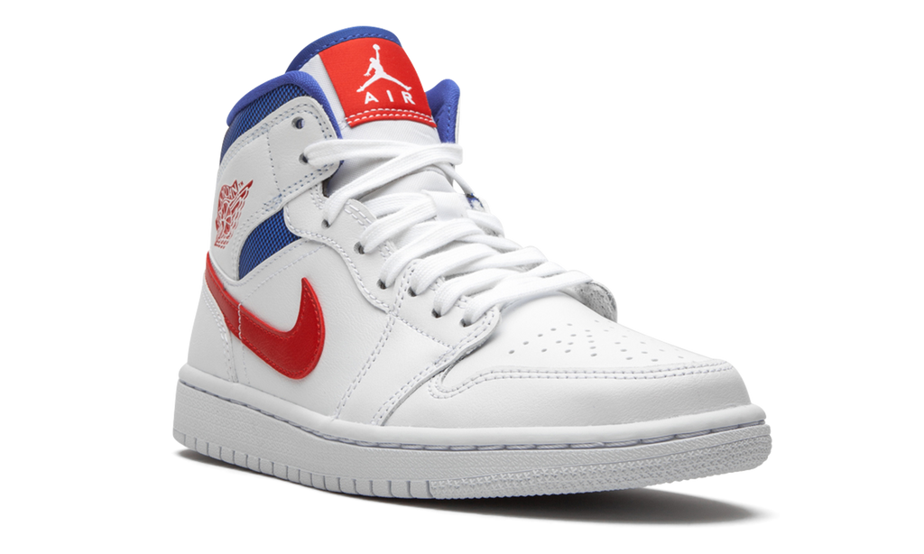 Jordan 1 Mid White Red Royal (W) 8