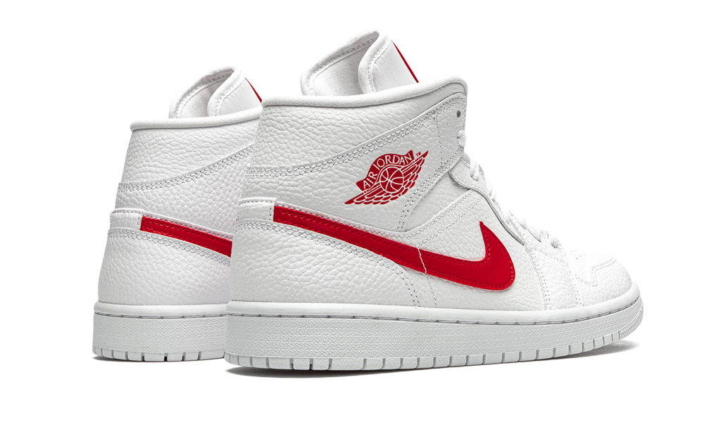 Jordan 1 Mid White University Red (W) 4