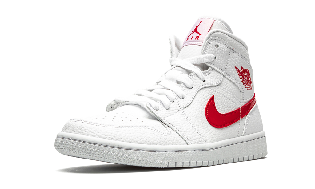 Jordan 1 Mid White University Red (W) 5