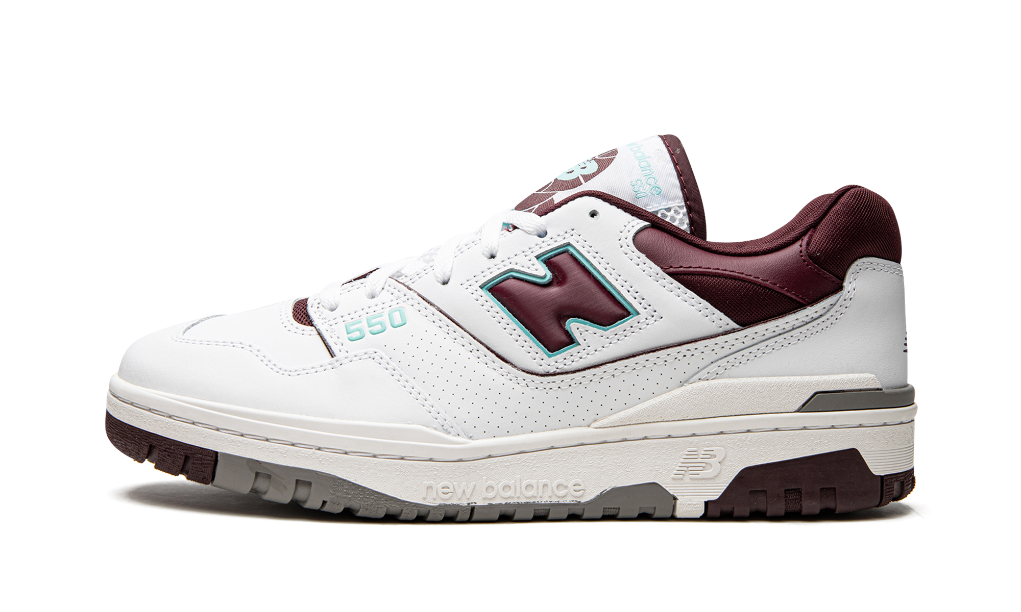 New Balance 550 Burgundy Cyan 5