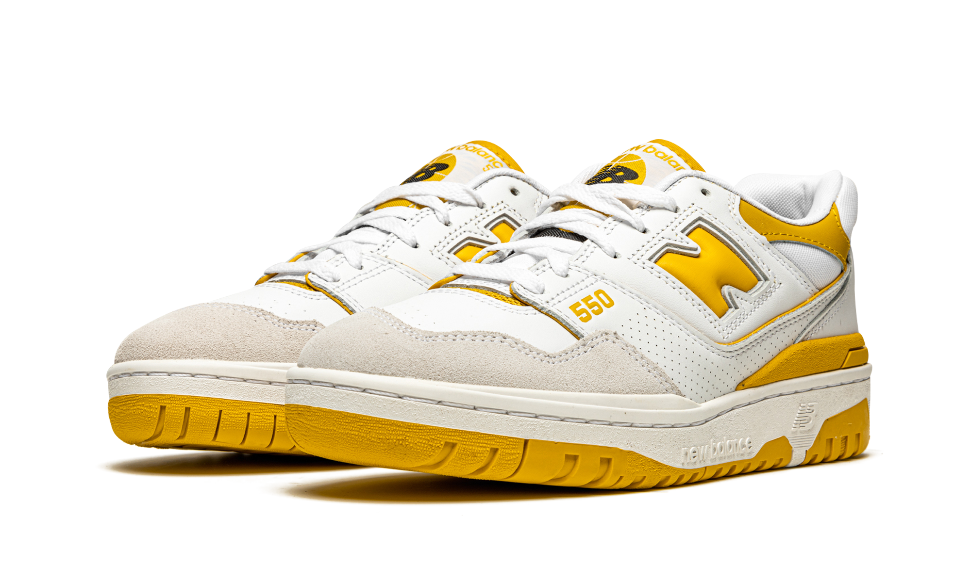 New Balance 550 Sea Salt Varsity Gold 7