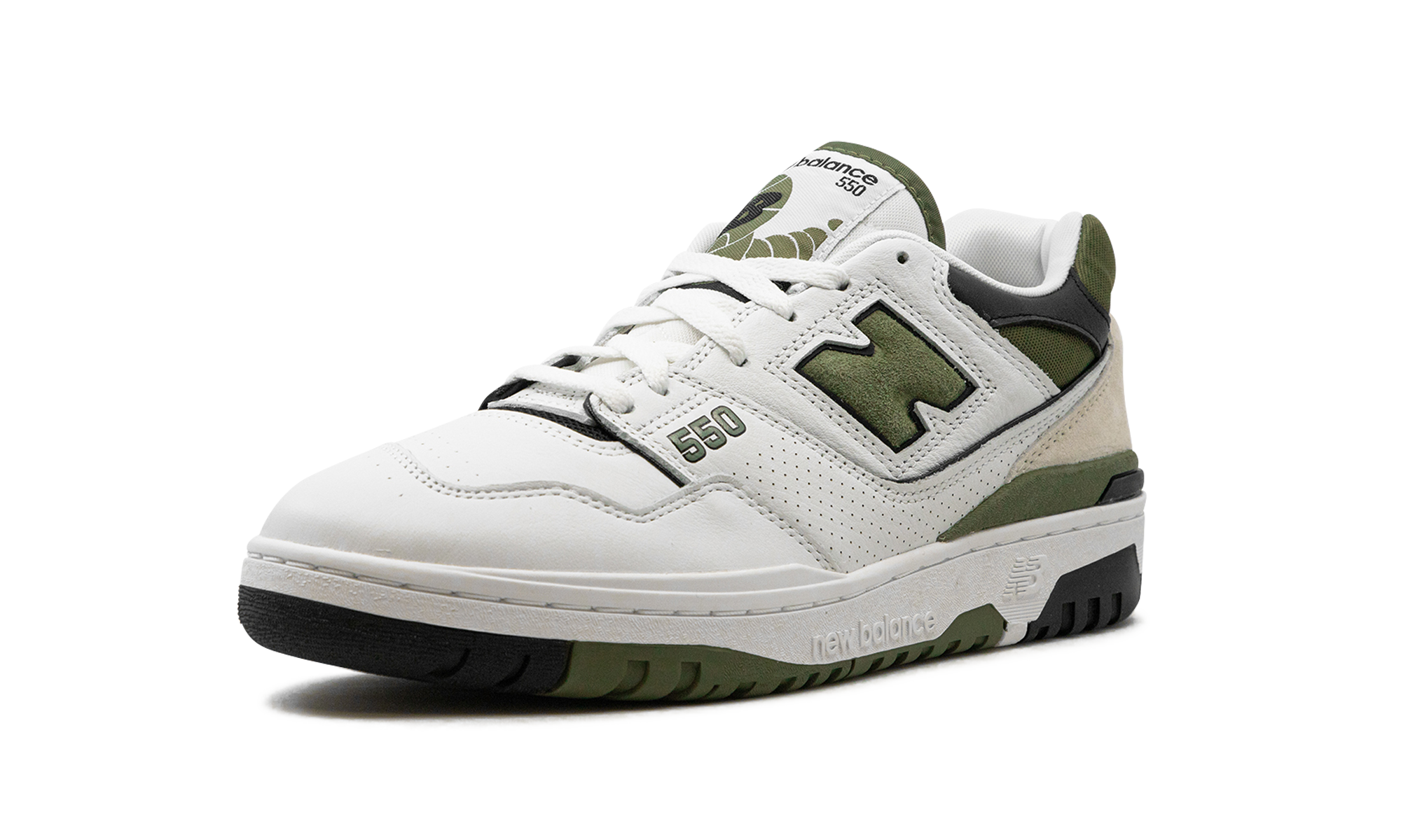 New Balance 550 White Dark Olivine 5