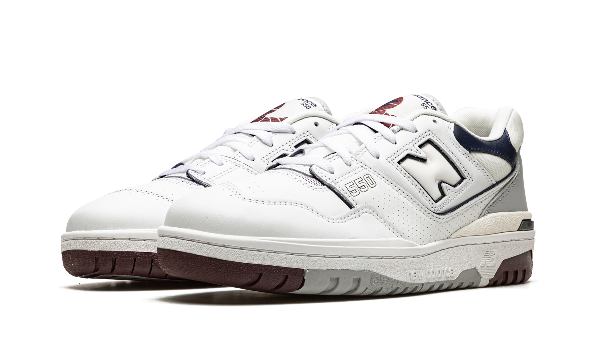 New Balance 550 White Maroon Natural Indigo 3