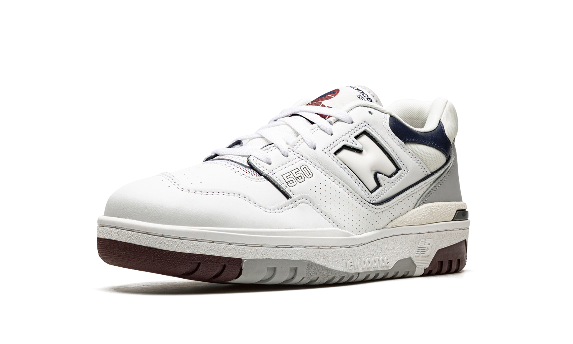 New Balance 550 White Maroon Natural Indigo 5